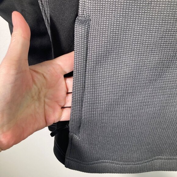 Mens Spyder Polar Pullover Half Zip Hoodie Soft Shell Jacket Gray Black M Polyes - Picture 6 of 11